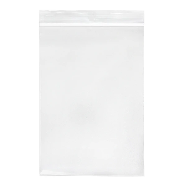 Medgen Reloc-Zippit Zip Closure Bags – 5 x 8 in, Clear, 2 Mil, Biodegradable, Writable White Block, 100/pack