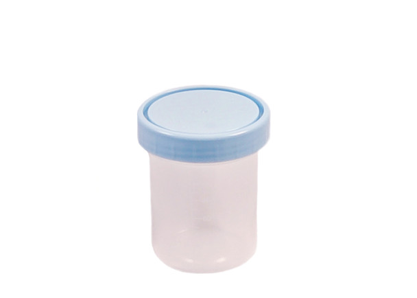 Medgen Gent-L-Kare Standard Specimen Container – 4 oz (120 mL) Capacity, Translucent, 500/Case