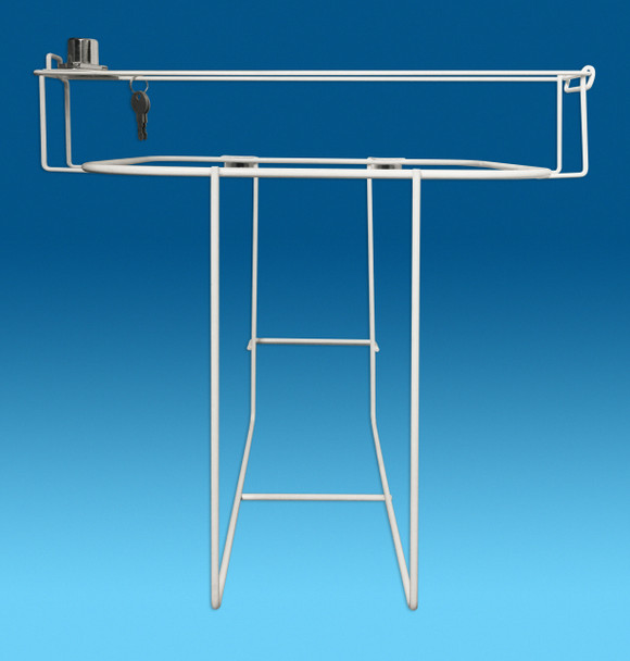 Medgen Stackable Sharps Container Hardware – Locking Wall Mount, White Finish, For 8705 Series, 1/Case