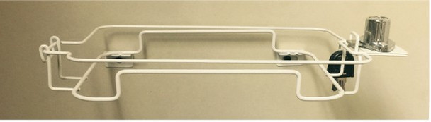 Medgen Stackable Sharps Container Hardware – Locking Wall Mount for 8706, 8707 Series, White Finish