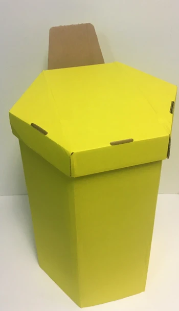 Medgen Hampers disposable cardboard hamper – 17x25x15 in, 20 gal capacity, yellow, 20/case