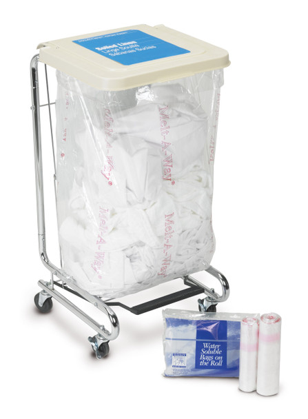 Medgen Water Soluble Laundry Bag – Coreless Rolls, 36×39 in, 1.0mil Gauge, 40 – 45 Gal Capacity, Clear