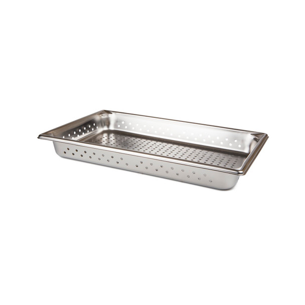 Medgen Full Size Perforated Tray – Stainless Steel, 20 7/8 x 12 3/4 x 2 3/8 in, Steam Sterilizable
