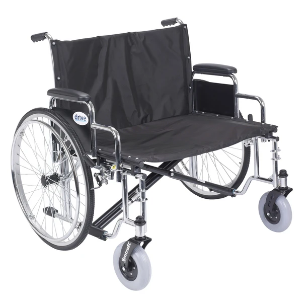 Drive Sentra EC Extra-Extra-Wide Bariatric Wheelchair with detachable desk arms, front view