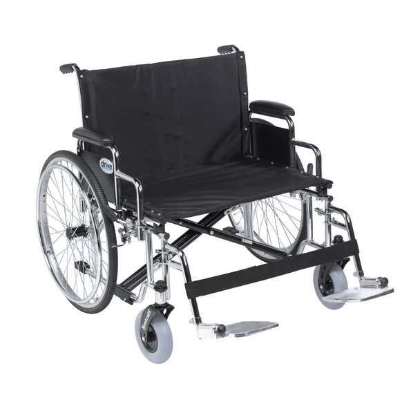 Drive Sentra EC Extra-Extra-Wide Bariatric Wheelchair 26 in with desk arms and swing-away footrests