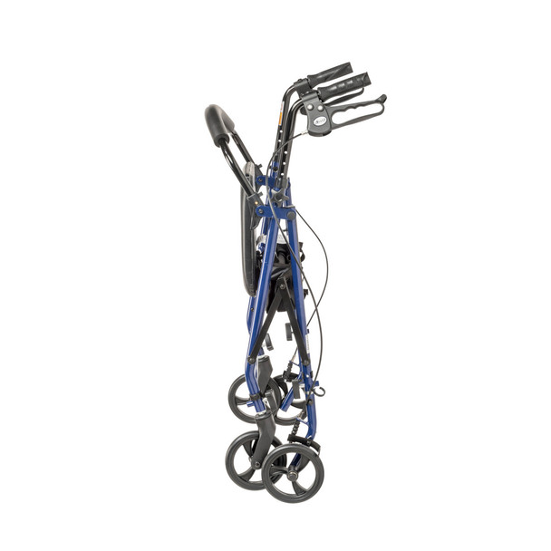 Drive Steel Rollator folded for storage and transport