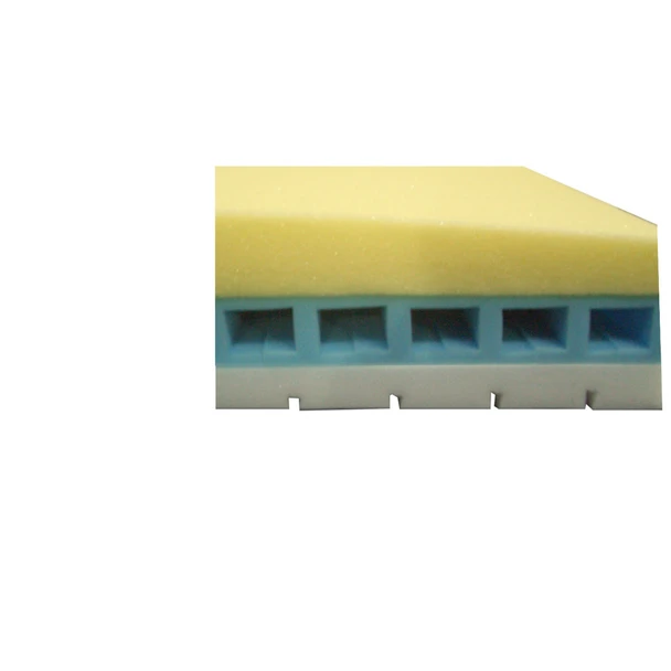 Drive Gravity 8 Deluxe foam cross-section showing channel cuts