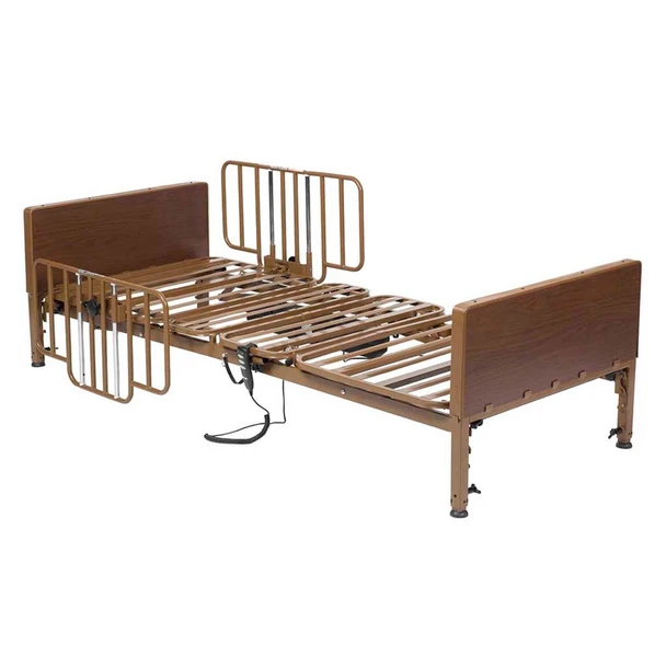 Drive Competitor II Manual Height Adjustable Bed with half rails fitted