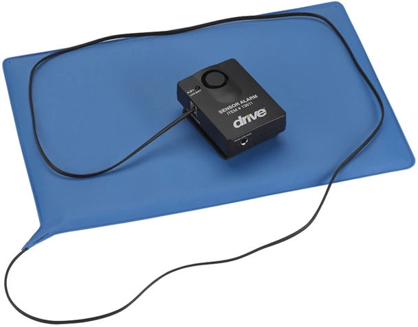 Drive Bed Sensor Pad Alarm showing the pressure pad and alarm monitor