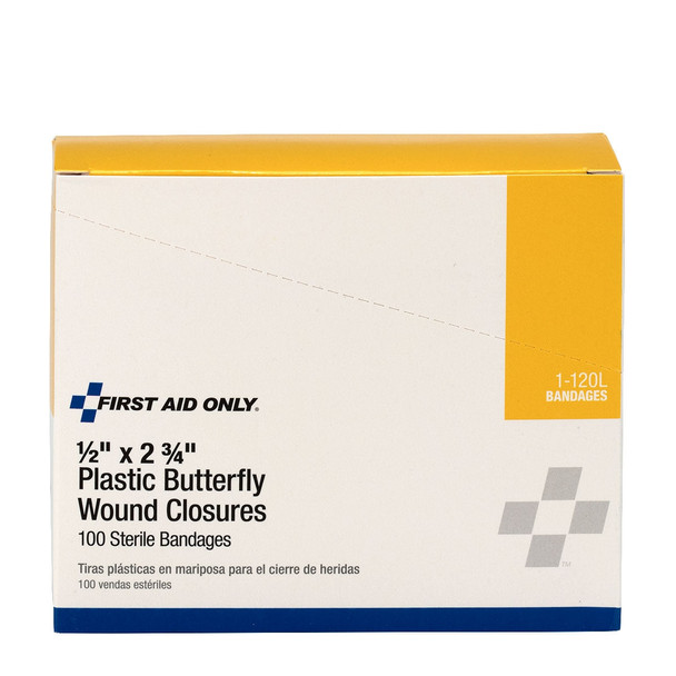 First Butterfly Wound Closures – Large, 100 Per Box, Single-Use, For Dressing Changes and Wound Care