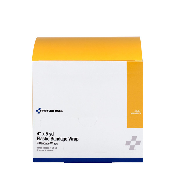 First 4"x5 Yd. Elastic Bandage – 9 per Box, For Dressing Changes and Wound Care, For Dressing Changes