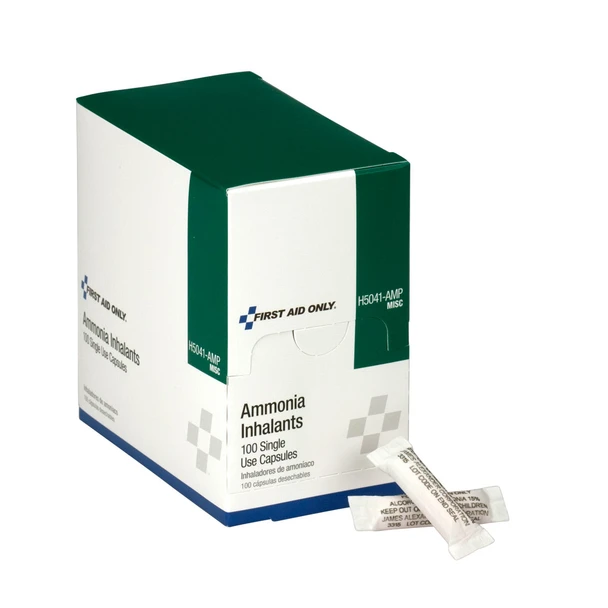 First Ammonia Inhalants – 100 Per Box, Active Ingredients: Alcohol 35%, Inactive Ingredient: Alcohol Usp