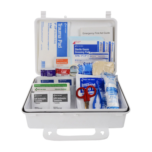 First 25 Person OSHA First Aid Kit – Weatherproof Plastic Case, OSHA Compliant, Weatherproof Case
