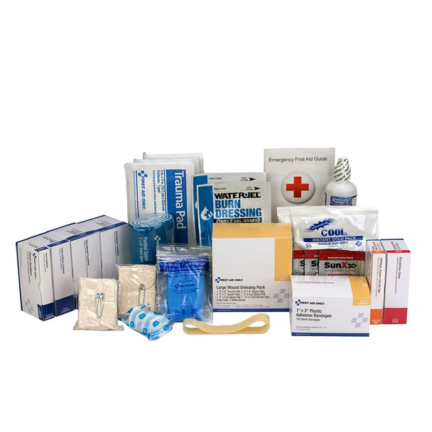 First 50 Person Contractor ANSI B+ Refill – For Workplace First Aid and Injury Care, For Workplace First