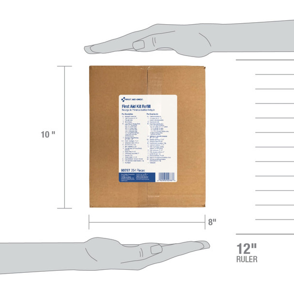 First 50 Person Contractor ANSI B+ Refill – For Workplace First Aid and Injury Care, For Workplace First