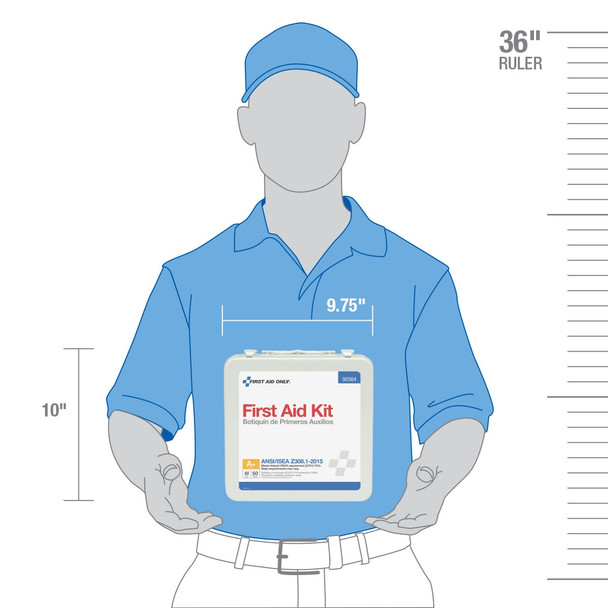 First 50 Person Bulk First Aid Metal Kit – Weatherproof ANSI A+, Type III, ANSI 2015 Compliant