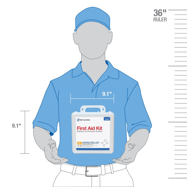 First 50 Person Bulk Plastic First Aid Kit – ANSI A+, Type III, OSHA Compliant, This 183-Piece