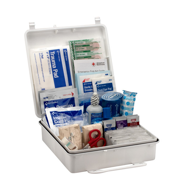 First 50 Person Bulk First Aid Kit – ANSI B, Type III, Weatherproof Plastic Case, ANSI 2015 Compliant