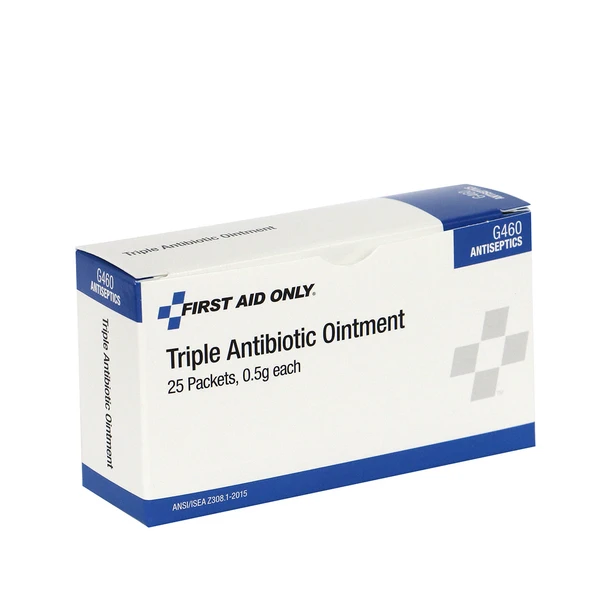 First Triple Antibiotic Ointment – 25 Per Box, For Workplace First Aid and Injury Care, For Workplace First