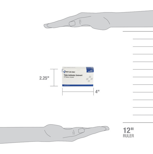 First Triple Antibiotic Ointment – 25 Per Box, For Workplace First Aid and Injury Care, For Workplace First