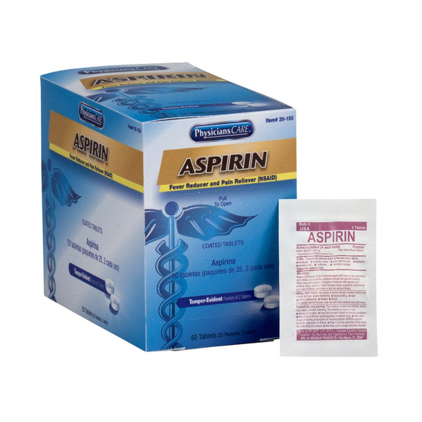 First PhysiciansCare Aspirin Tablets – 50 Count, 325mg, These Physicianscare Aspirin Tablets