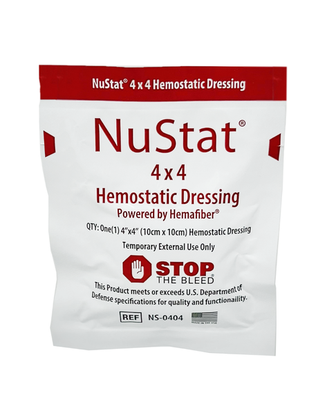 First Hemostatic Gauze Pad – 4"x4", 4" x 4", For Workplace First Aid and Injury Care, For Workplace First