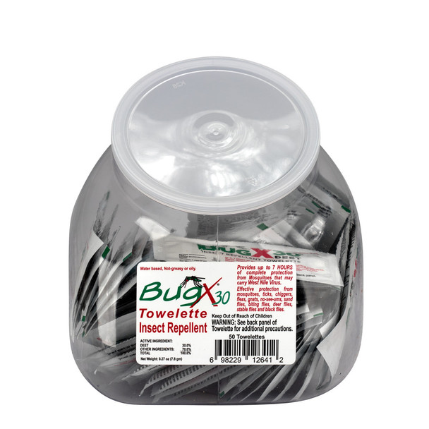 First BugX30 Fish Bowl Insect Repellent Wipes – 50 Per Bowl, Repellent Towelette Repels Mosquitoes