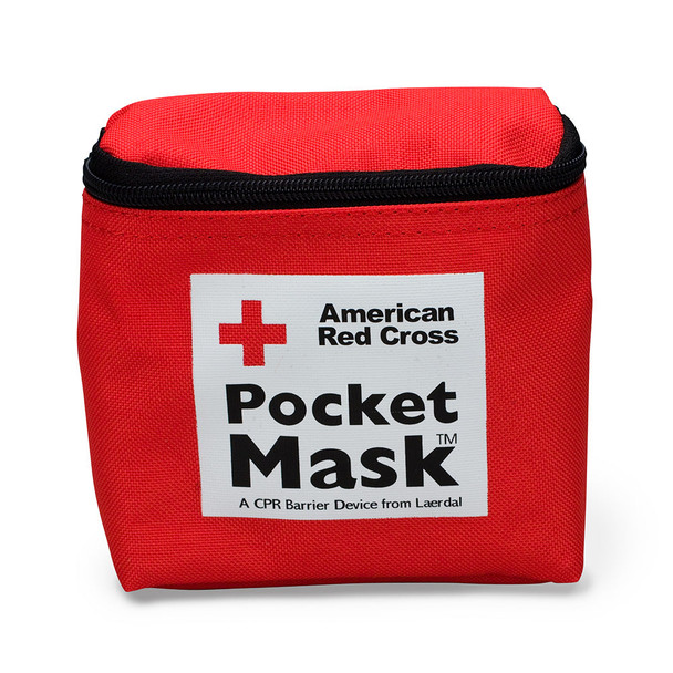 First CPR Laerdal Pocket Mask – Fabric Case, Latex-Free, For Workplace First Aid and Injury Care