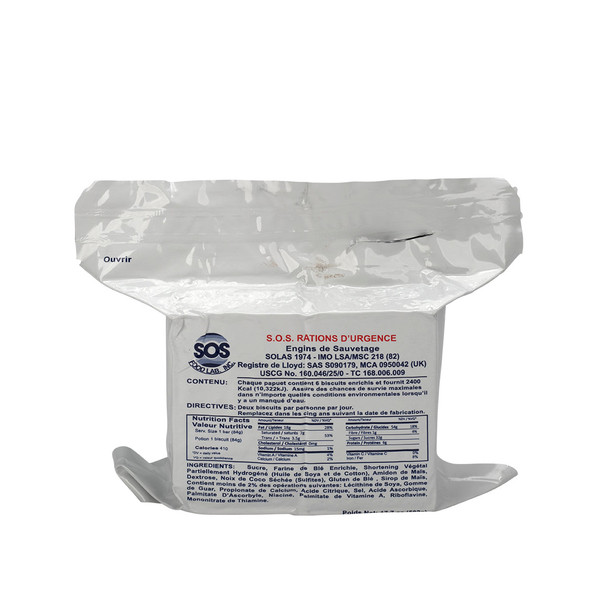 First Emergency Food Ration Pack – 2400 Calories, 6 per pack, For Workplace First Aid and Injury Care