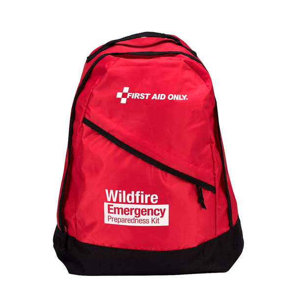 First 2 Person Emergency Preparedness Wildfire Backpack – OSHA Compliant, 74 Pieces Included