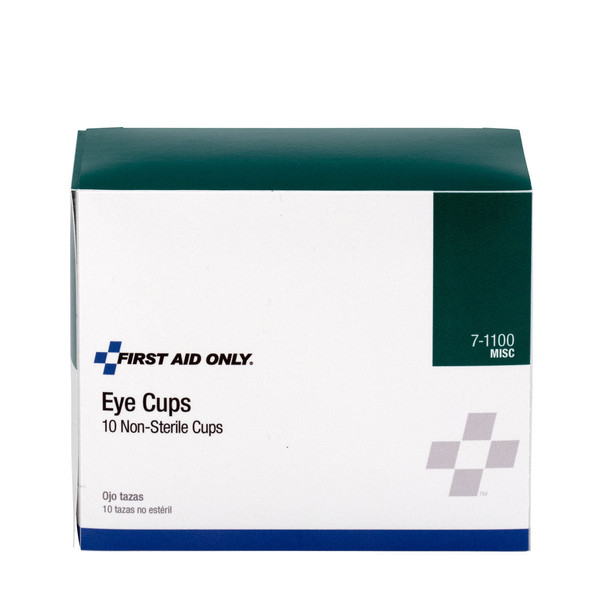 First Non-Sterile Eye Cups – 10 Per Box, For Workplace First Aid and Injury Care, For Workplace First