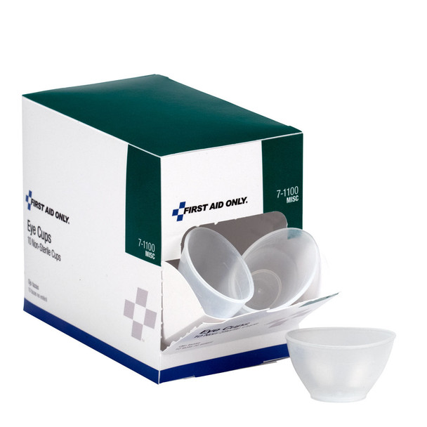 First Non-Sterile Eye Cups – 10 Per Box, For Workplace First Aid and Injury Care, For Workplace First
