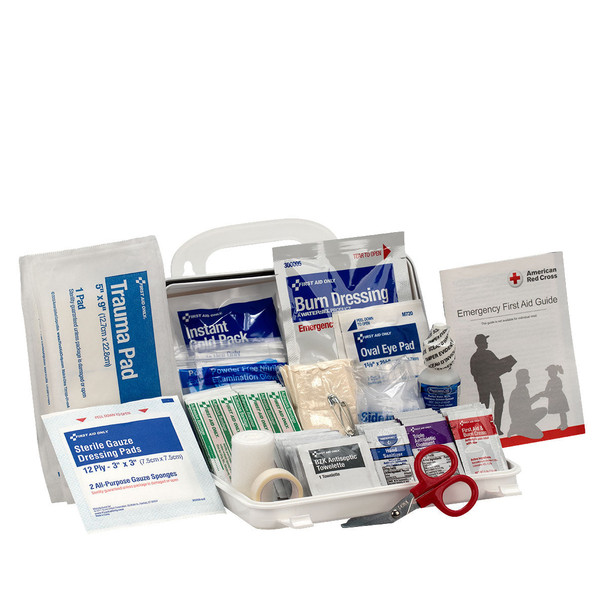 First 10 Person Bulk Plastic ANSI A – First Aid Kit, ANSI 2015 Compliant, Weatherproof Case