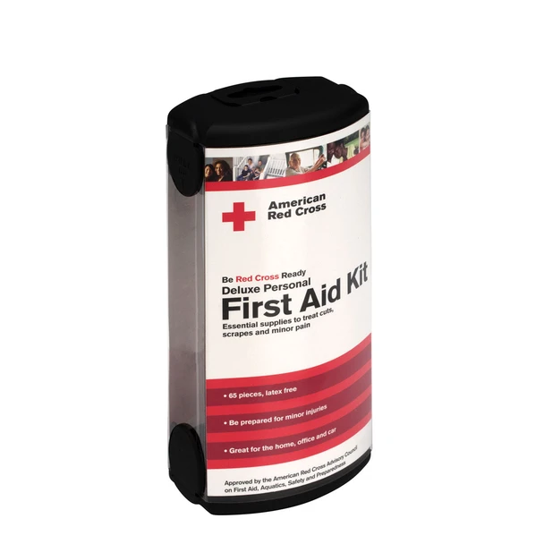 First American Red Cross Deluxe Personal First Aid Kit – For Workplace First Aid and Injury Care