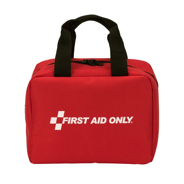 First 25 Person Bulk First Aid Kit – ANSI A, Type I & II, Soft Fabric Nylon Pouch Case, ANSI 2015 Compliant