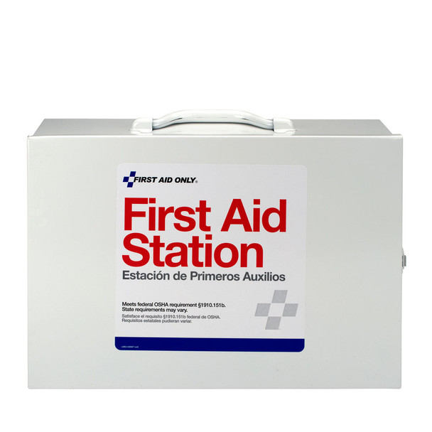 First 75 Person 2 Shelf First Aid Steel Cabinet – OSHA Compliant, This 75 Person, For Workplace First