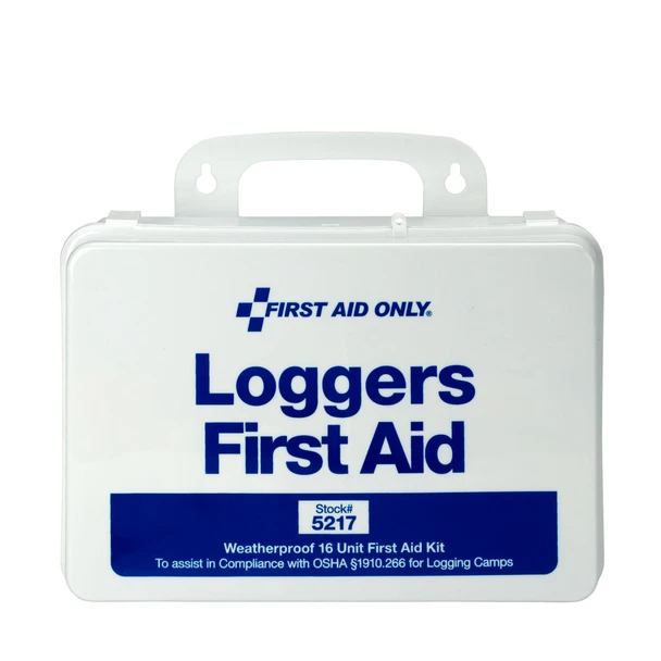 First 25 Person Loggers First Aid Kit – Plastic Case, OSHA Compliant, Weatherproof Case, OSHA Compliant