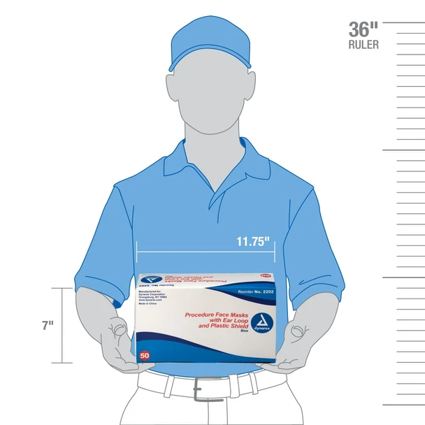 First Eye Cover With Ear Loop Mask – 50 per box, For Workplace First Aid and Injury Care, For Workplace First