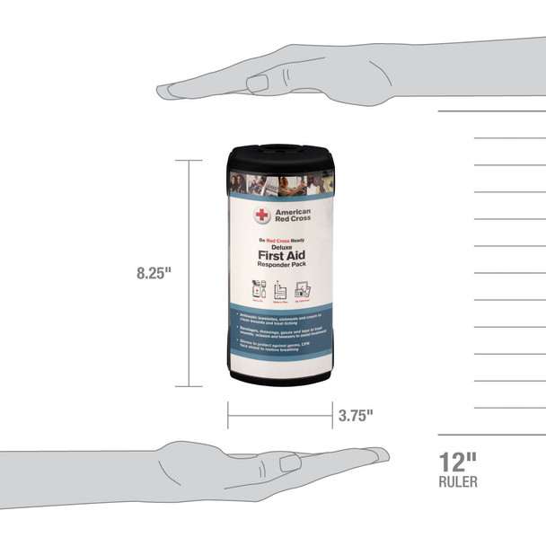 First American Red Cross Deluxe First Aid Responder Pack – For Workplace First Aid and Injury Care