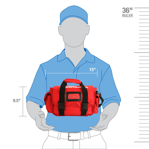 First Enhanced First Responder Bag – 168 Pieces Included, For Workplace First Aid and Injury Care