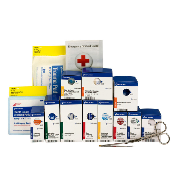 First Medium Metal SmartCompliance Food Service First Aid Refill Pack – ANSI A Compliant., For Workplace First