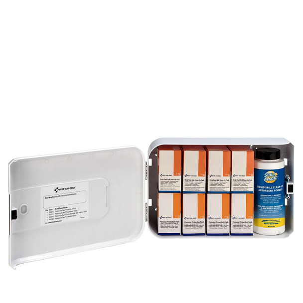 First SmartCompliance Complete Bloodborne Pathogen Station – Shaker Bottle of Spillmagic Universal Absorbent