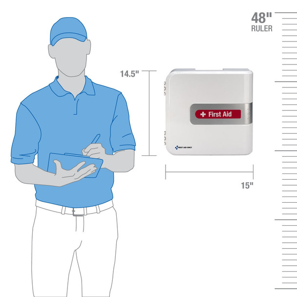 First SmartCompliance Complete First Aid Plastic Cabinet – ANSI 2021 A+ with Meds, The Fao Safetyhub