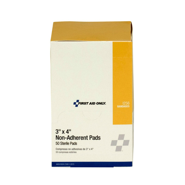 First 3"x4" Non-Adherent Pads – 50 per Box, 3"x4", Non-Stick Pad, For Dressing Changes and Wound Care