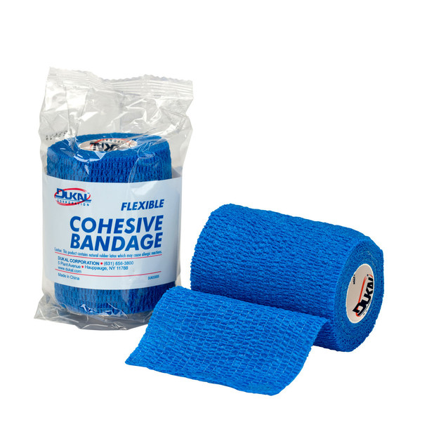 First 3"x5 Yards of Self-Adhering Wrap – Blue Color, Easy Tear, With This Wrap, For Dressing Changes