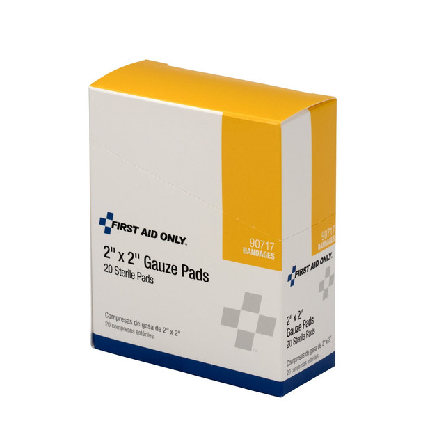 First 2"x2" Sterile Gauze Pads – 20 Per Box, 2"x2", For Dressing Changes and Wound Care, For Dressing Changes