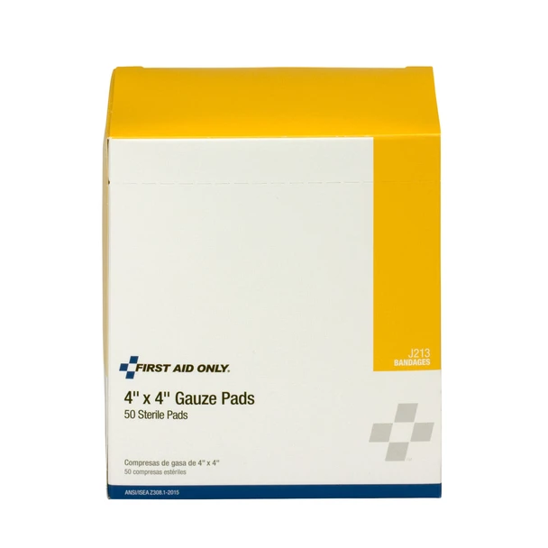 First 4"x4" Sterile Gauze Pads – 50 Per Box, 4"x4", For Dressing Changes and Wound Care, For Dressing Changes