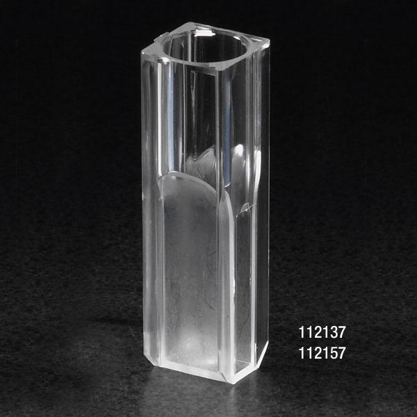 Globe Cuvette, Micro, 1.5mL, with 2 Clear Sides, UV Grade Polymethylmethacrylate , 100/Tray, 5 Trays/Unit