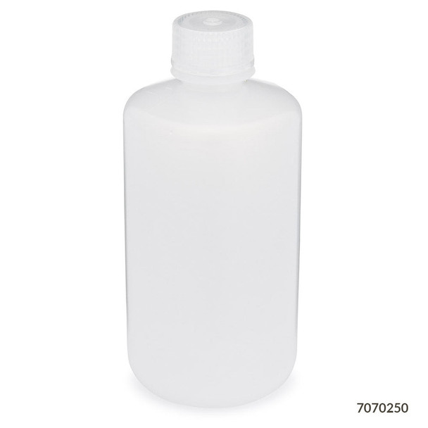 Globe Bottles, Diamond RealSeal, Narrow Mouth Boston Round, Ldpe with PP Closure, 250mL, 12/Pack