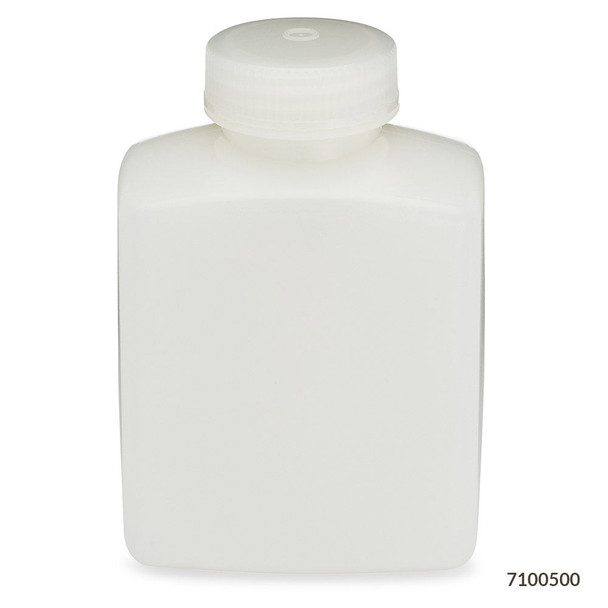 Globe Bottles, Diamond RealSeal, Wide Mouth Rectangular, Hdpe with PP Closure, 500mL, 12/Pack